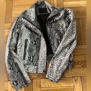 Blank NYC Snakeskin Faux leather jacket